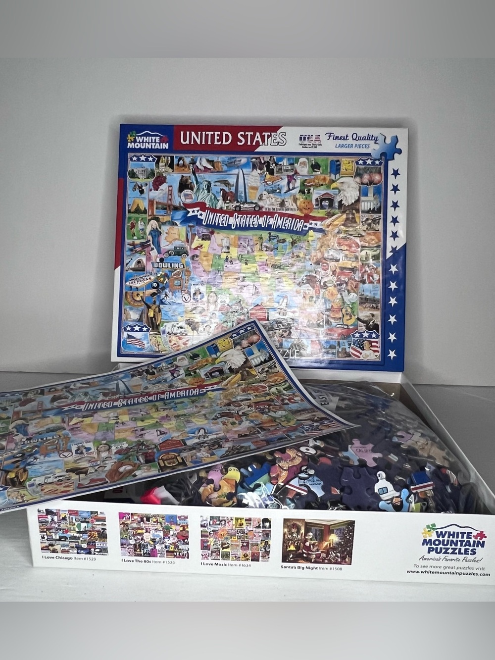 White Mountain United States of America Map 1000 Pcs Puzzle James Mellett Larger